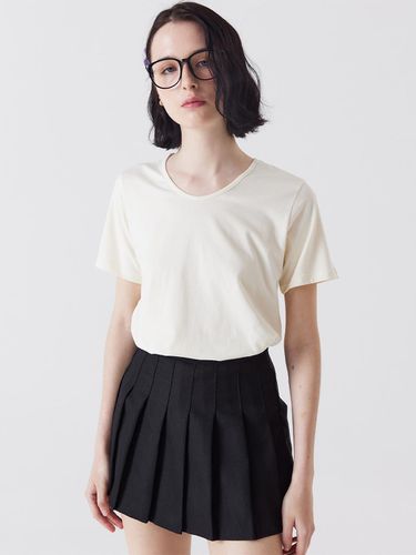 Basic U-neck Short-sleeved T-shirt - Awesomestudio - Modalova