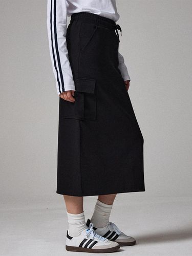 Cargo sweat long skirt black - Awesomestudio - Modalova