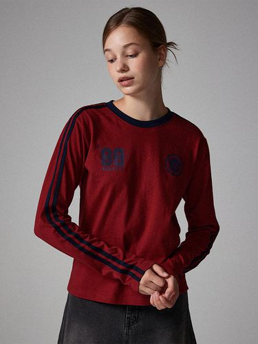 Football line contrast long-sleeved T-shirt - Awesomestudio - Modalova