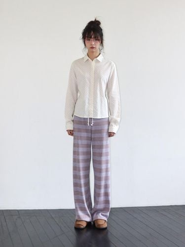 STRIPE KNIT PANTS (PURPLE) - ONSKA - Modalova