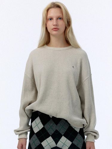 FW ] Waffle Sweatshirt (Light Grey) - CLOVE - Modalova