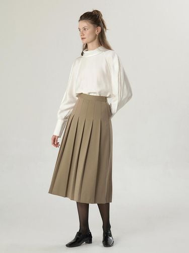 Sendy Pleats Skirt Brown - MOMET - Modalova