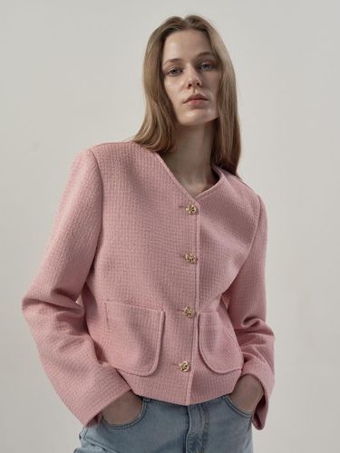 Ver tweed jacket pink - MOMET - Modalova