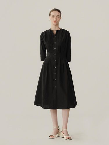 Audrey Linen dress Black - MOMET - Modalova