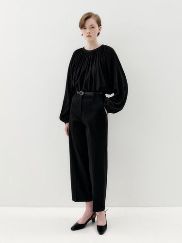 Blon Cotton Straight Pants Black - MOMET - Modalova