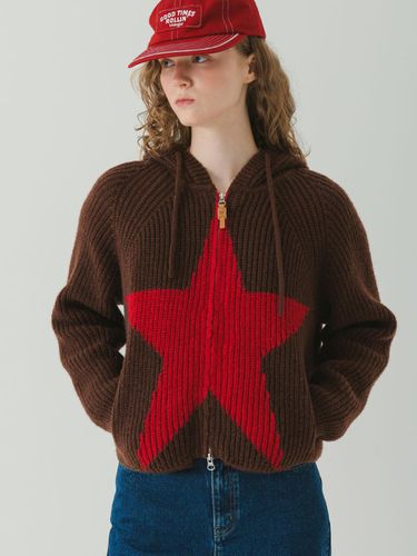 Stars Jacquard Hoodie Sweater Cardigan - Wrangler - Modalova