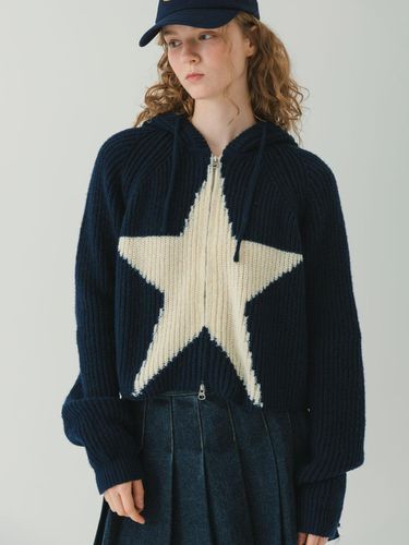 Stars Jacquard Hoodie Sweater Cardigan - Wrangler - Modalova