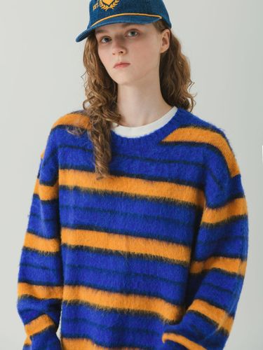 Striped U - Neck Sweater Blue - Wrangler - Modalova