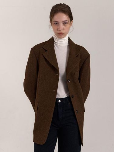 WOOL OVERFIT JACKET_BROWN - MIMEME - Modalova