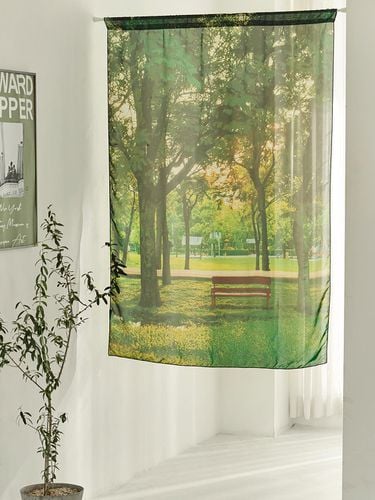 Park Bench Chiffon Cover Curtain - DECOVIEW - Modalova