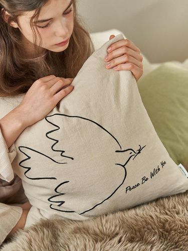 Natural Linebird Cushion Cover - DECOVIEW - Modalova