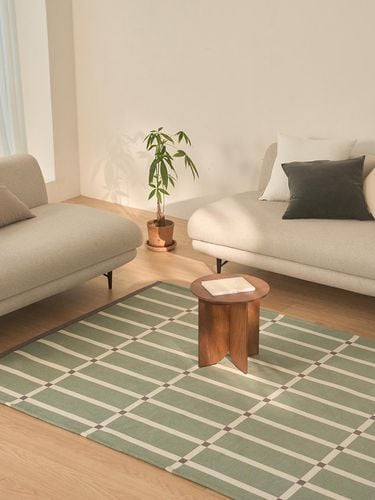 Modern Check Easy Care Water-repellent Rug - DECOVIEW - Modalova