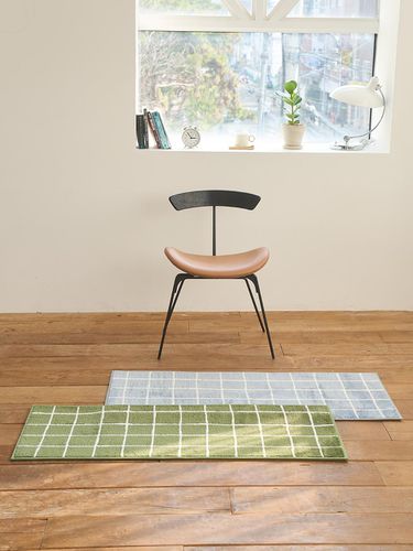 Minimal Check Soft Kitchen Mat - DECOVIEW - Modalova