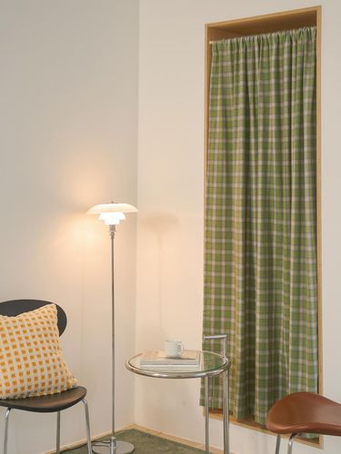 Checkered Napping Windbreaker Front Curtain - DECOVIEW - Modalova