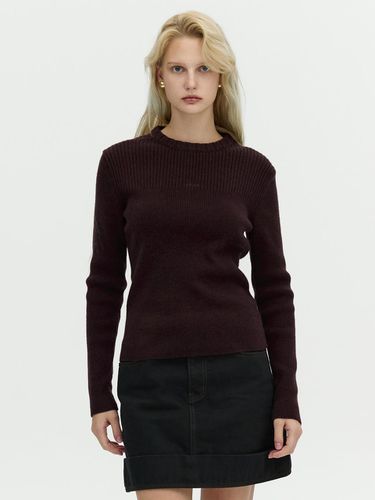 CASHMERE BLEND KNIT TOP_WINE - L’H.A.S - Modalova