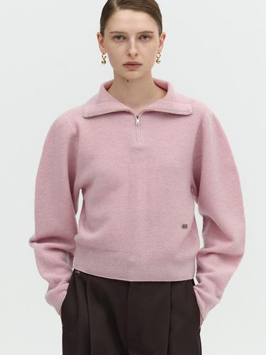 WHOLEGARMENT HIGH NECK ZIP UP_PINK - L’H.A.S - Modalova