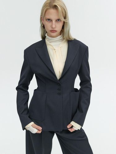 HOURGLASS WOOL JACKET_DARK NAVY - L’H.A.S - Modalova