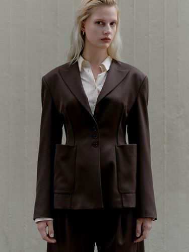 HOURGLASS WOOL JACKET WINE - L’H.A.S - Modalova