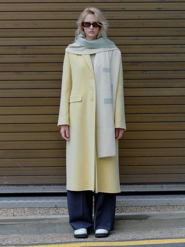 DEEP SLIT SIDE SINGLE COAT_LIGHT YELLOW - L’H.A.S - Modalova