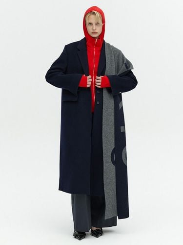 DEEP SLIT SIDE SINGLE COAT_DARK NAVY - L’H.A.S - Modalova