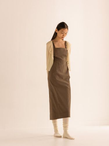 Rose Square Volume Dress - Brown - lienlier - Modalova