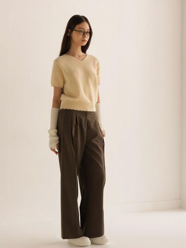 BANDING Two tuck slacks - Brown - lienlier - Modalova