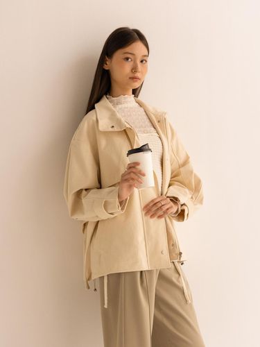 Corduroy Bomber Jacket - Cream - lienlier - Modalova