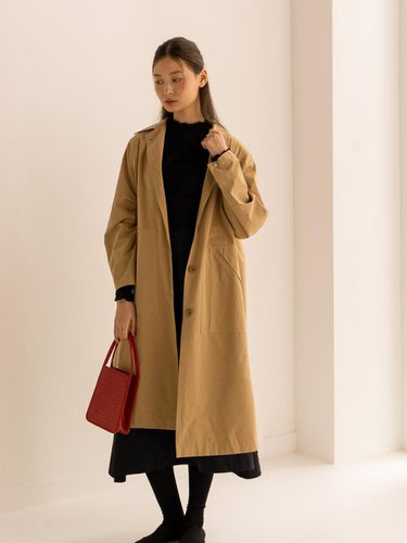 Elegant Belt Trench Coat - Beige - lienlier - Modalova