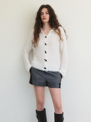 Fluffy Sailor Knit Cardigan - ETMON - Modalova