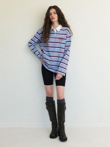 Love Stripe Collared T - Shirt - ETMON - Modalova