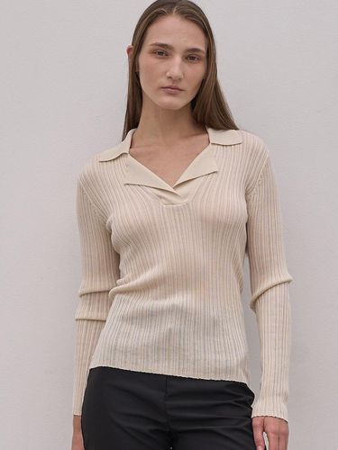 Convertible Collar Knit Ts_3 Color - ELLIOTI - Modalova