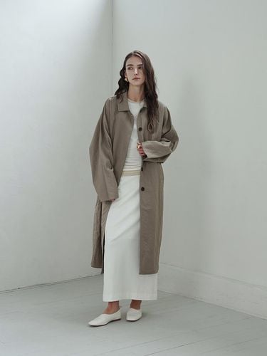 Single-breasted Water-repellent Trench Coat [Brown beige] - OTHERS - Modalova