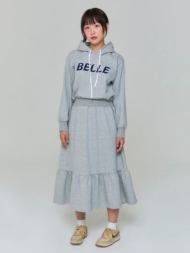 BELLE HOODED LONG DRESS - GRAY - ADORE BELLE - Modalova