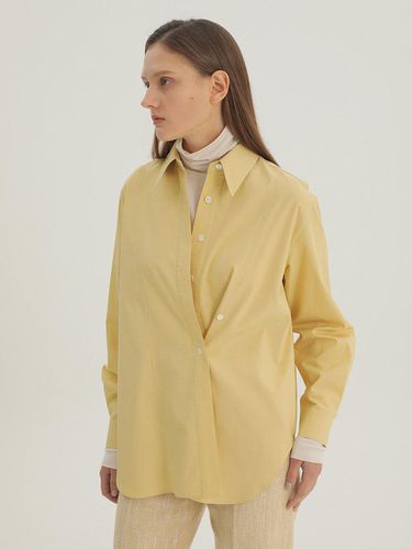 Double Button Shirt Yellow Beige - UIJI - Modalova