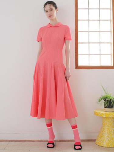 Cotton shirt midi dress Pink - UIJI - Modalova