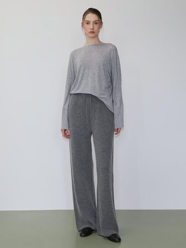 Cashmere Wool Brand Sweatpants GREY - UIJI - Modalova