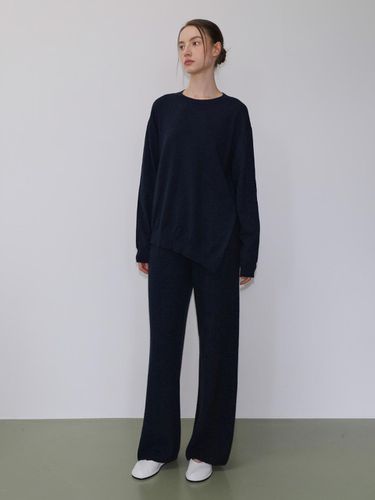 Cashmere Wool Brand Sweatpants NAVY - UIJI - Modalova