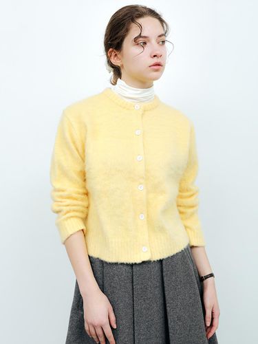 Mohair Brushed Cardigan Yellow - noregret - Modalova