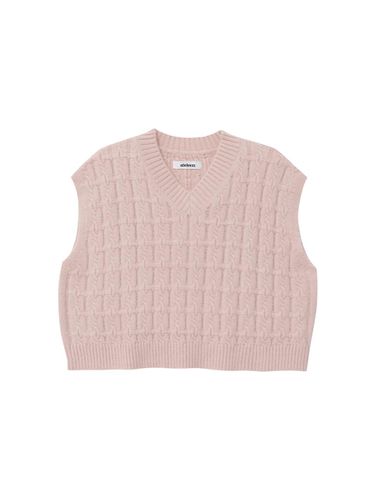 Adele V Neck Knit Vest (Pink) - ateleen - Modalova