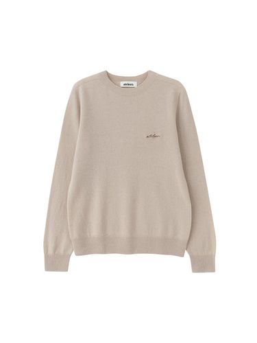 Wool Wholegarment Round Neck Knit (Beige) - ateleen - Modalova