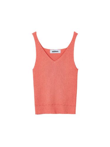 V Neck Wholegarment Sleeveless Top (Dark Pink) - ateleen - Modalova