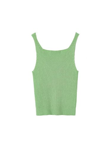 V Neck Wholegarment Sleeveless Top (Light Green) - ateleen - Modalova