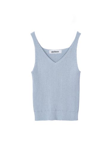 V Neck Wholegarment Sleeveless Top (Sky Blue) - ateleen - Modalova