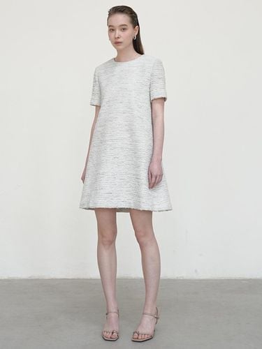 Tweed A-line Short sleeve Dress - UIJI - Modalova