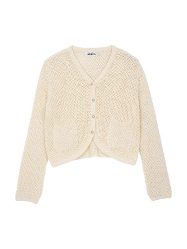 Lana V Neck Button Knit Cardigan (Light Beige) - ateleen - Modalova