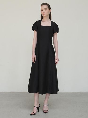 Puff Sleeve Mikado silk midi dress - UIJI - Modalova