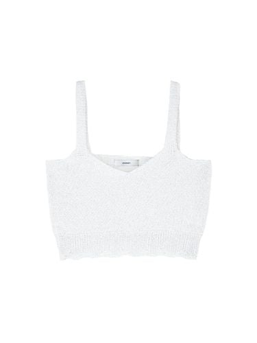 Metal Bustier Knit Top (White) - ateleen - Modalova