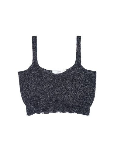 Metal Bustier Knit Top (Navy) - ateleen - Modalova