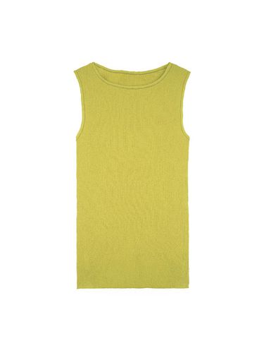 Linen Long Sleeveless Top (Deep Yellow) - ateleen - Modalova