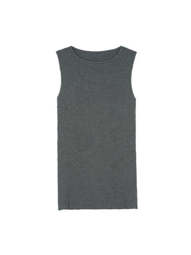 Linen Long Sleeveless Top (Gray) - ateleen - Modalova